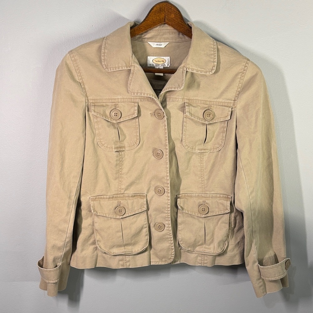 Talbots Beige khaki Utility Jacket Women’s size 8